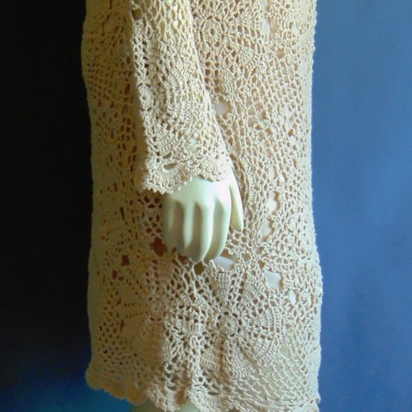 Boston Proper Nude Crochet Dress S - Picture 5 of 7